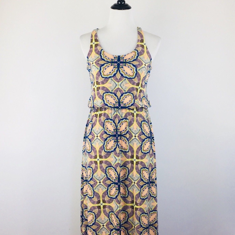 Renee C. Multicolor Geometric Maxi Dress